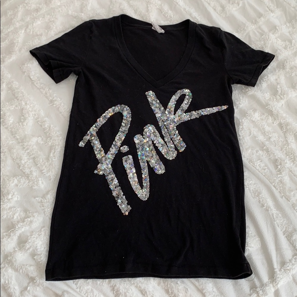 VS PINK BLING V-NECK PERFECT TEE